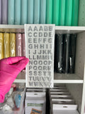 Rhinestone Alphabet Stickers